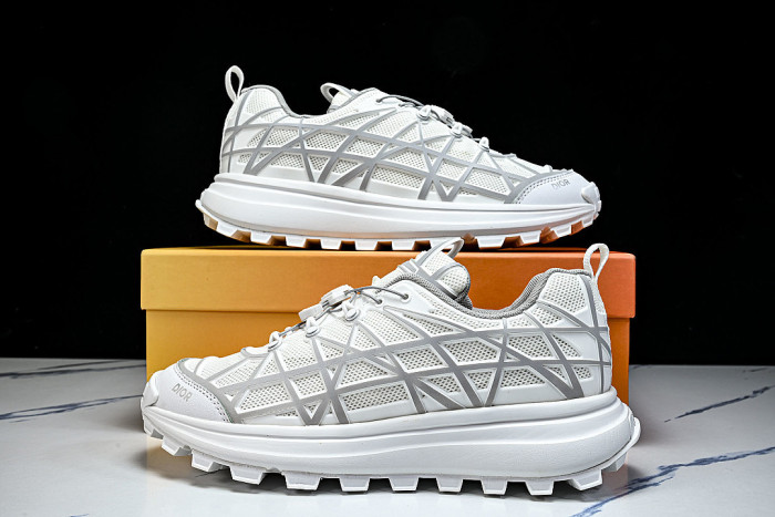 B31 MEN'S MESH FABRIC PATTERN SPORTS SHOES LIGHT GRAY/WHITE
