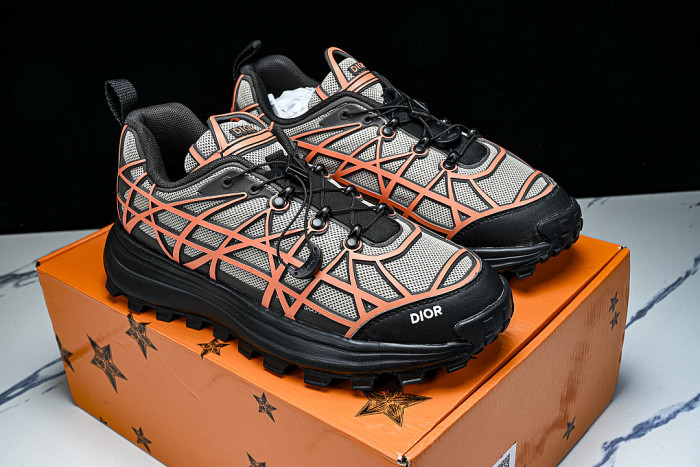 B31 MEN'S MESH FABRIC PATTERN SPORTS SHOES ORANGE/LIGHT GRAY