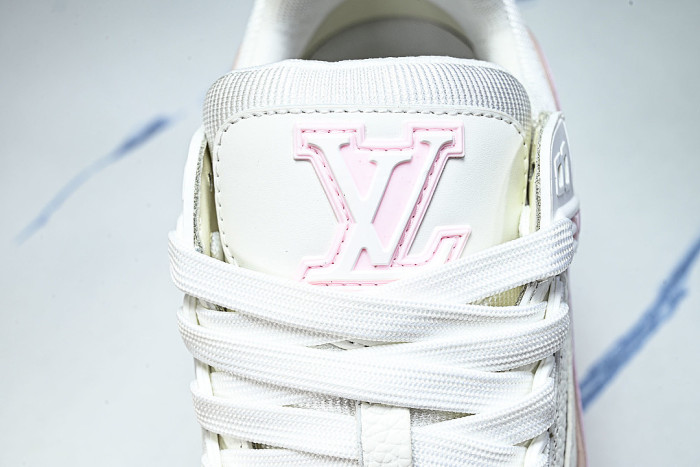 1AGZCN WOMEN 'S SHOES TRAINER SPORTY LACE UP CASUAL SNEAKERS LIGHT PINK/WHITE