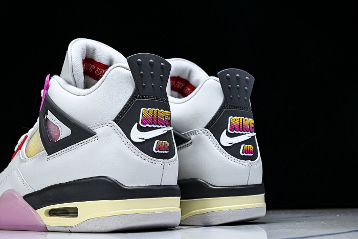 JA1135-100 AIR JORDAN 4 AJ4 MEN'S BASKETBALL SHOES PINK/WHITE/YELLOW