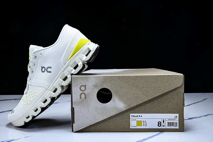3ME30043072 CLOUD X4 COMFORTABLE AND BREATHABLE SUPPORT NEW 2026 TRAINING SHOES YELLOW/WHITE