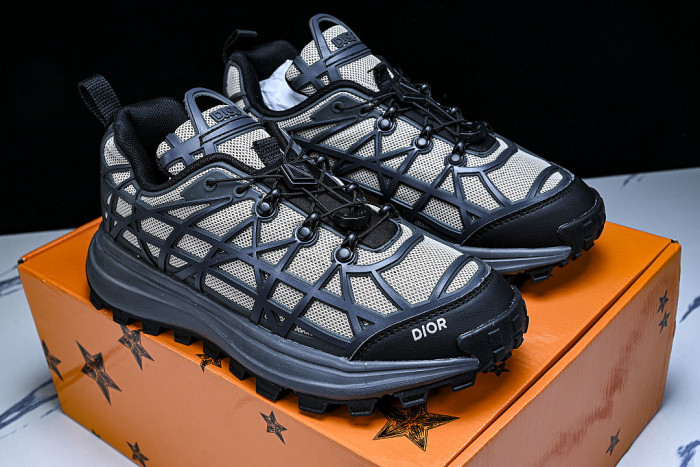 B31 MEN'S MESH FABRIC PATTERN SPORTS SHOES LIGHT GRAY/BLACK
