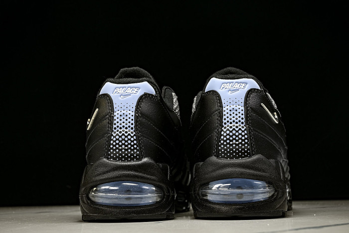 IQ7708-095 AIR MAX 95 OG AIR CUSHIONED RUNNING SHOES BLACK/SILVER