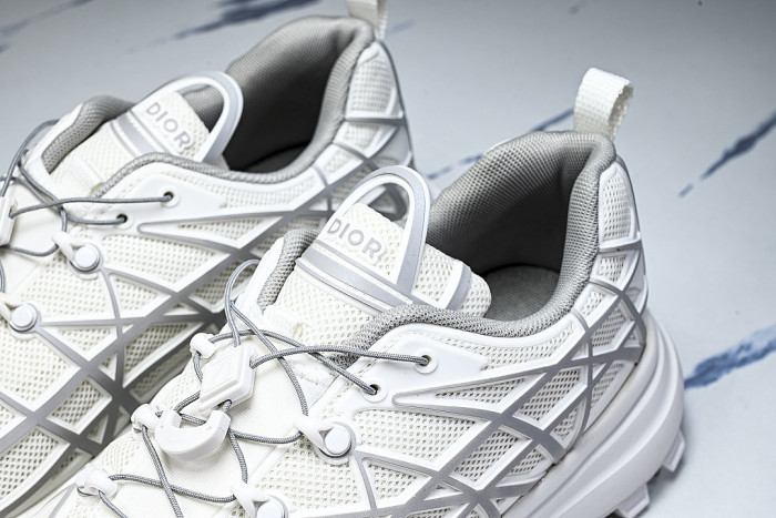 B31 MEN'S MESH FABRIC PATTERN SPORTS SHOES LIGHT GRAY/WHITE