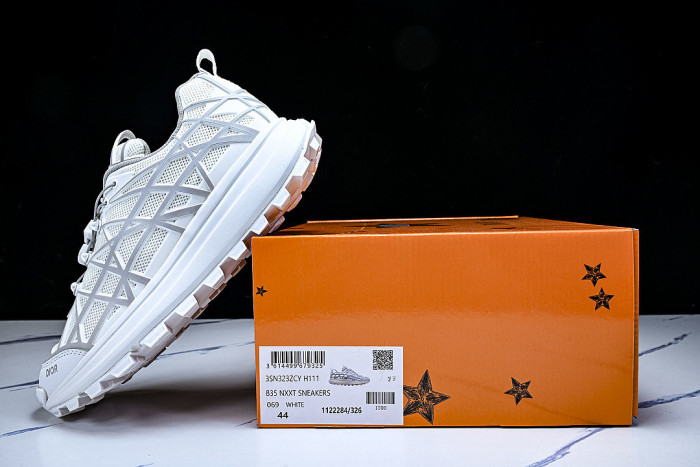 B31 MEN'S MESH FABRIC PATTERN SPORTS SHOES LIGHT GRAY/WHITE