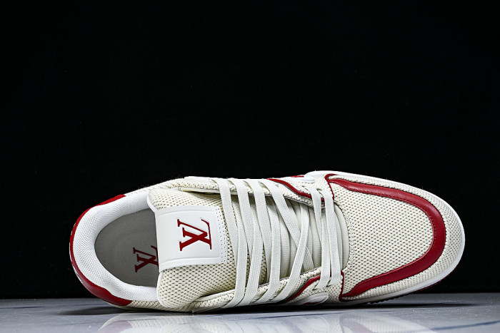 MEN'S SHOES TRAINER CASUAL SPORTS SHOES RED/BEIGE