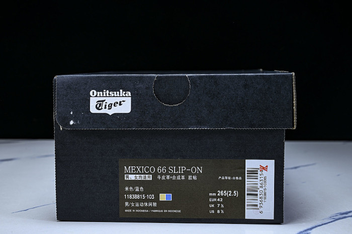 1183B815-103 MEXICO 66 VIN LOW-TOP CASUAL RUNNING SHOES BEIGE/BLUE