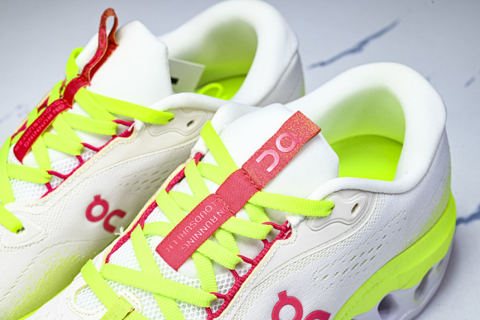 ON RUNNING CLOUDTILT LIGHTWEIGHT CASUAL SHOES WHITE/GREEN/PINK
