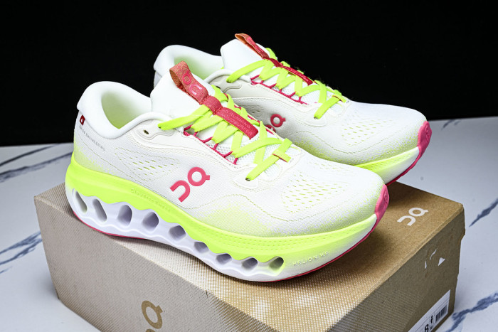 ON RUNNING CLOUDTILT LIGHTWEIGHT CASUAL SHOES WHITE/GREEN/PINK