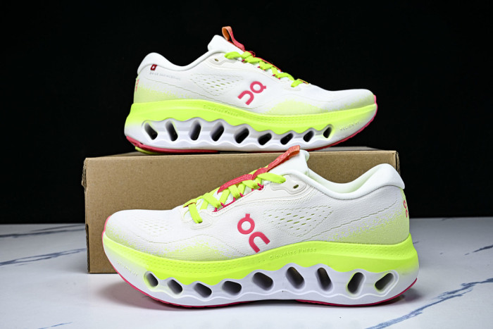ON RUNNING CLOUDTILT LIGHTWEIGHT CASUAL SHOES WHITE/GREEN/PINK