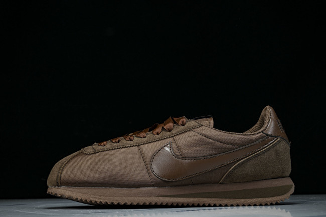 IM6034-200 CORTEZ LEATHER WOMEN'S CASUAL AND SPORTY LACE UP DAILY OUTFITS COFFEE/CHOCOLATE