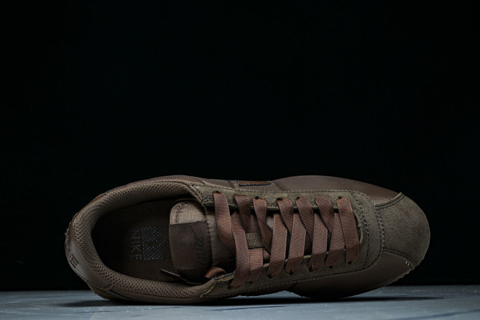 IM6034-200 CORTEZ LEATHER WOMEN'S CASUAL AND SPORTY LACE UP DAILY OUTFITS COFFEE/CHOCOLATE