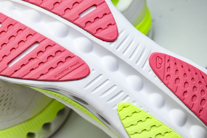 ON RUNNING CLOUDTILT LIGHTWEIGHT CASUAL SHOES WHITE/GREEN/PINK
