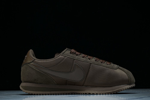 IM6034-200 CORTEZ LEATHER WOMEN'S CASUAL AND SPORTY LACE UP DAILY OUTFITS COFFEE/CHOCOLATE