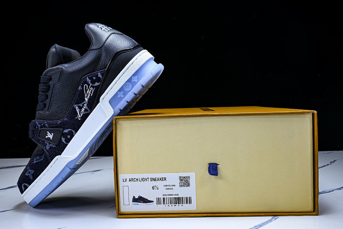 1AKDGX SPORTY CASUAL SHOES BLACK/WHITE/BLUE