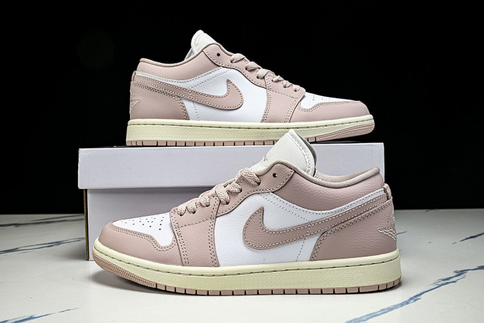 DC0774-162 JORDAN 1 LOW WHITE/SAIL/PINK OXFORD