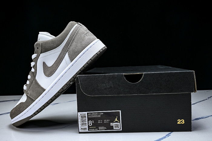 553558-046 AIR JORDAN 1 LOW AJ1 RETRO CULTURE BASKETBALL SHOES DARK GRAY/GREY