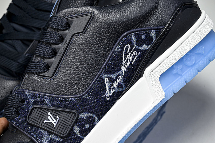1AKDGX SPORTY CASUAL SHOES BLACK/WHITE/BLUE