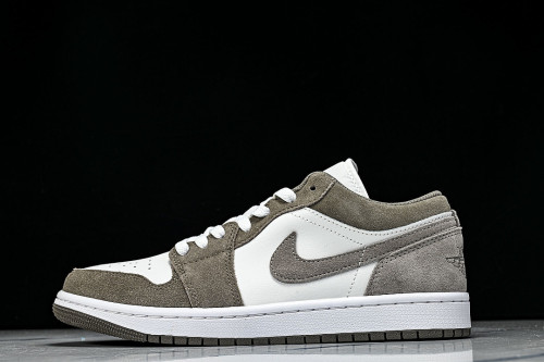 553558-046 AIR JORDAN 1 LOW AJ1 RETRO CULTURE BASKETBALL SHOES DARK GRAY/GREY