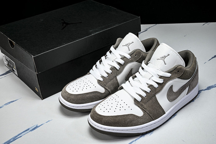 553558-046 AIR JORDAN 1 LOW AJ1 RETRO CULTURE BASKETBALL SHOES DARK GRAY/GREY