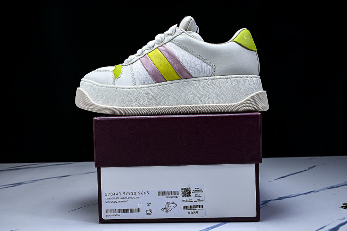 SCREENER SERIES OF THICK SOLED SPORTS SHOES FOR WOMEN VIOLET/GREEN/WHITE