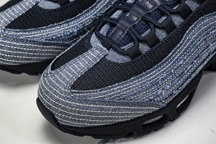 HM4743-400 AIR MAX 95 RETRO SHOCK ABSORBING AIR CUSHIONED RUNNING SHOES NAVY BLUE/BLUE