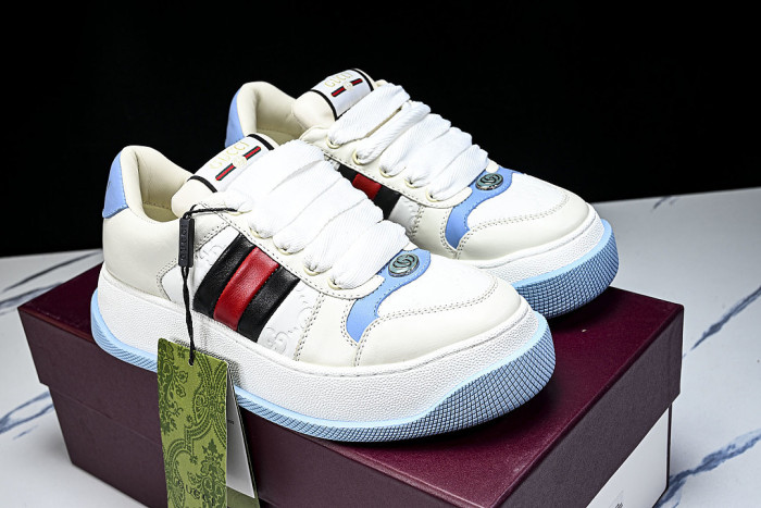 SCREENER SERIES OF THICK SOLED SPORTS SHOES FOR WOMEN WHITE/LIGHT BLUE