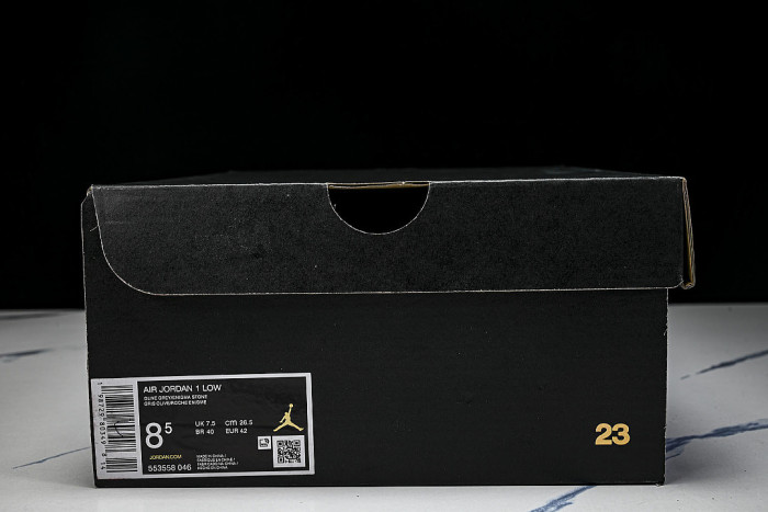 553558-046 AIR JORDAN 1 LOW AJ1 RETRO CULTURE BASKETBALL SHOES DARK GRAY/GREY