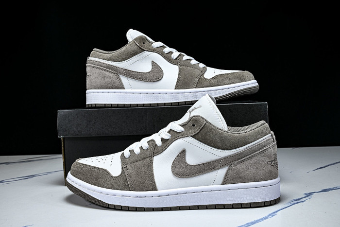 553558-046 AIR JORDAN 1 LOW AJ1 RETRO CULTURE BASKETBALL SHOES DARK GRAY/GREY