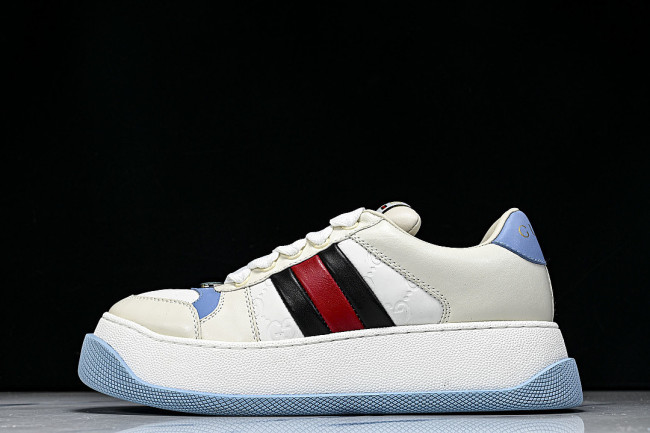 SCREENER SERIES OF THICK SOLED SPORTS SHOES FOR WOMEN WHITE/LIGHT BLUE
