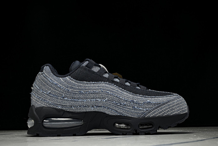HM4743-400 AIR MAX 95 RETRO SHOCK ABSORBING AIR CUSHIONED RUNNING SHOES NAVY BLUE/BLUE