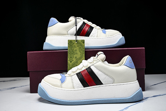 SCREENER SERIES OF THICK SOLED SPORTS SHOES FOR WOMEN WHITE/LIGHT BLUE
