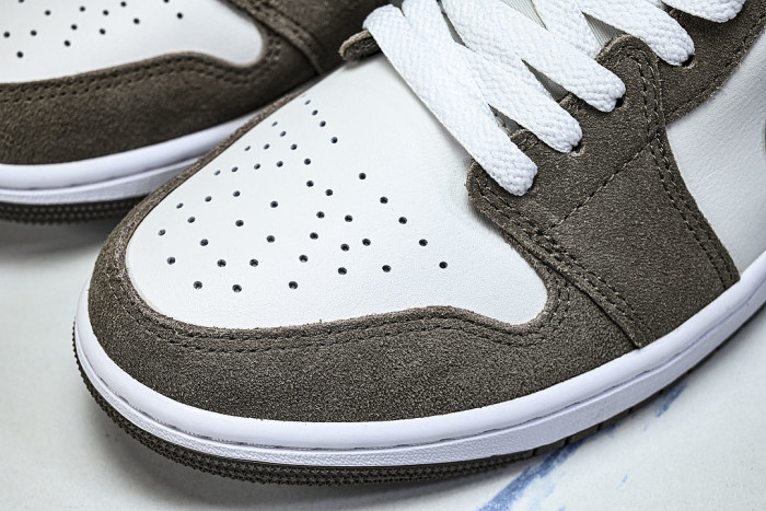 553558-046 AIR JORDAN 1 LOW AJ1 RETRO CULTURE BASKETBALL SHOES DARK GRAY/GREY