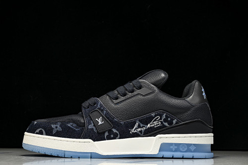1AKDGX SPORTY CASUAL SHOES BLACK/WHITE/BLUE