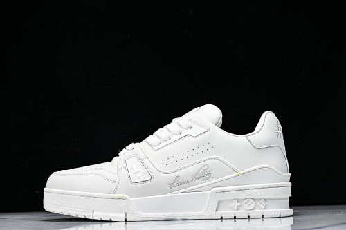 RUBBER-SOLED SPORTS CASUAL SHOES WHITE/WHITE/WHITE