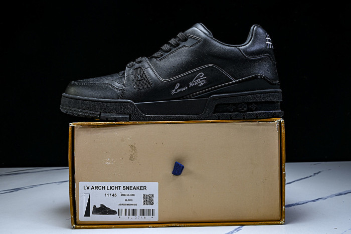 RUBBER-SOLED SPORTS CASUAL SHOES BLACK/BLACK/BLACK