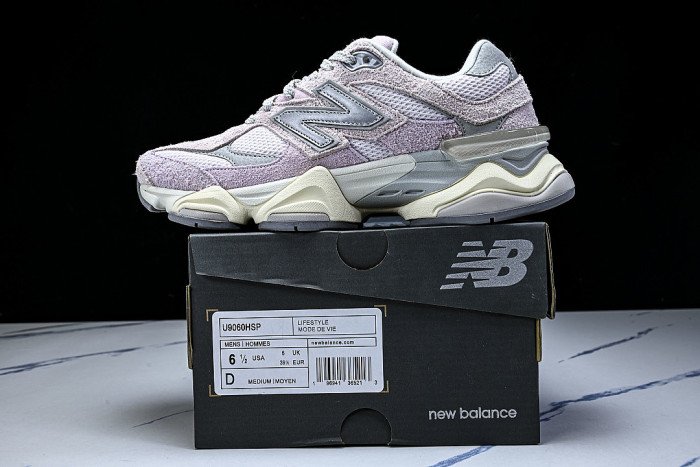 U906OHSP NEW BALANCE 9060 RETRO CASUAL SPORTS RUNNING SHOES VIOLET/BEIGE/GREY