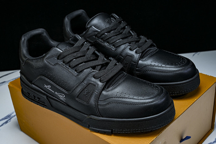 RUBBER-SOLED SPORTS CASUAL SHOES BLACK/BLACK/BLACK