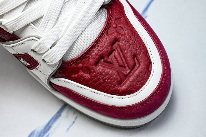 RUBBER-SOLED SPORTS CASUAL SHOES WHITE/RED
