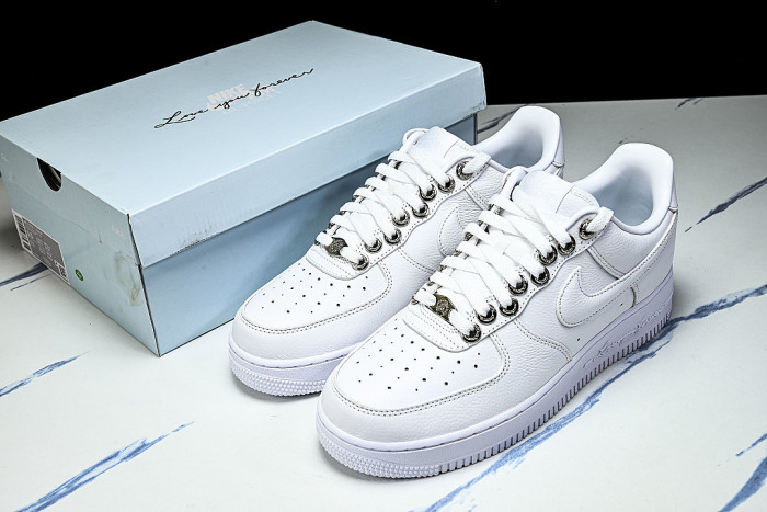 CZ8065-100 AIR FORCE 1 07 LOW CASUAL SNEAKERS WHITE/PURE WHITE