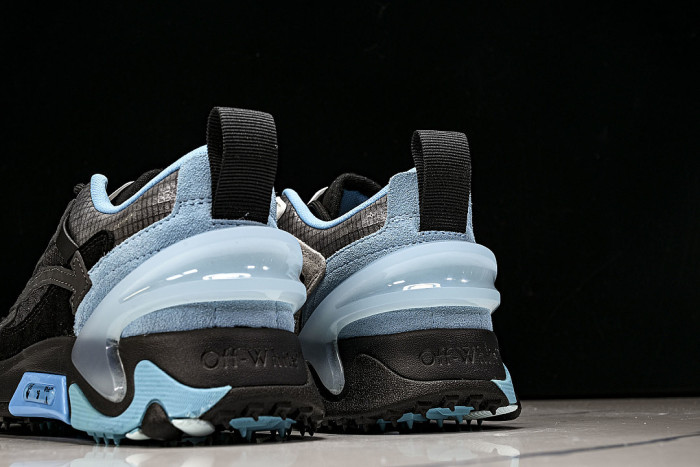 VIRGIL ABLOH TRENDY DAD SHOES FOR MEN AND WOMEN THREE ARCHED CASUAL SHOES SKY BLUE/BLACK