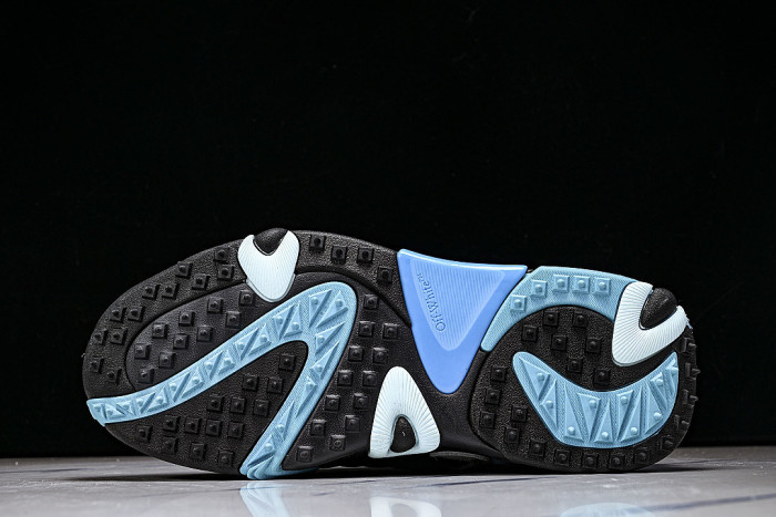 VIRGIL ABLOH TRENDY DAD SHOES FOR MEN AND WOMEN THREE ARCHED CASUAL SHOES SKY BLUE/BLACK