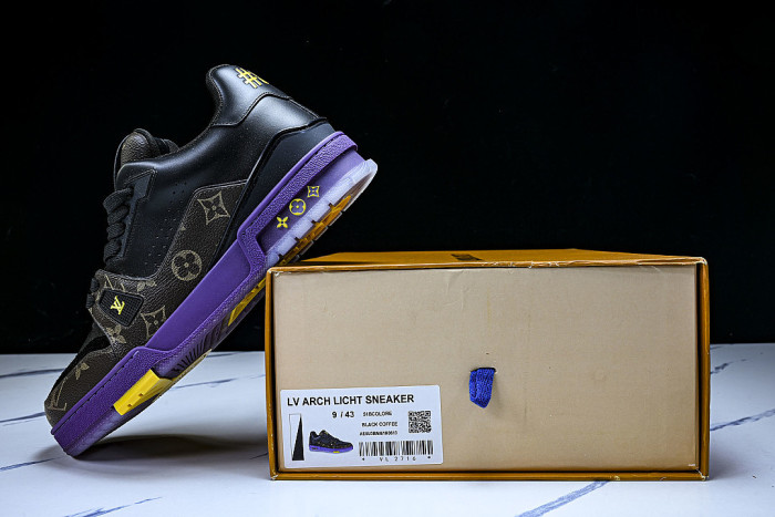 RUBBER-SOLED SPORTS CASUAL SHOES BLACK/PURPLE/BLACK
