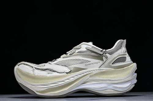WMRTN-9191 BALENCIAGA JET THICK SOLED LOW TOP DAD SHOES BEIGE/LIGHT GRAY