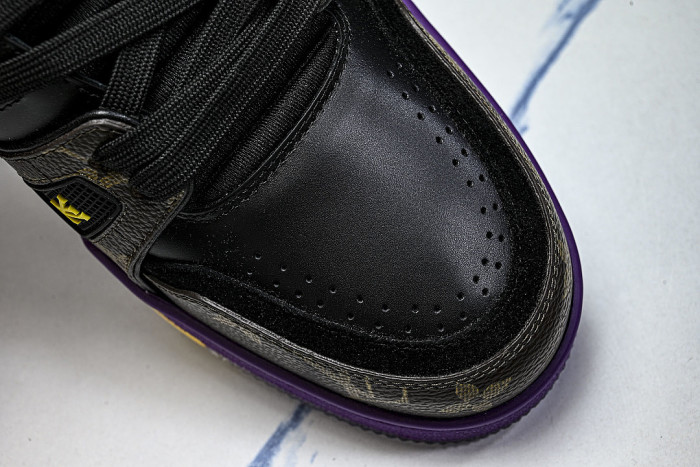 RUBBER-SOLED SPORTS CASUAL SHOES BLACK/PURPLE/BLACK