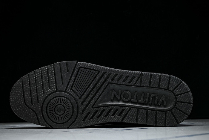 RUBBER-SOLED SPORTS CASUAL SHOES BLACK/BLACK/BLACK