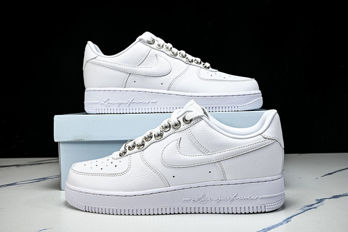 CZ8065-100 AIR FORCE 1 07 LOW CASUAL SNEAKERS WHITE/PURE WHITE