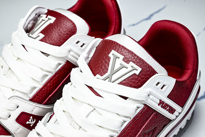 RUBBER-SOLED SPORTS CASUAL SHOES WHITE/RED