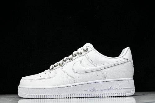 CZ8065-100 AIR FORCE 1 07 LOW CASUAL SNEAKERS WHITE/PURE WHITE