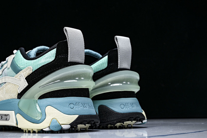 VIRGIL ABLOH MEN'S AND WOMEN'S CASUAL THREE ARROW SHAPED SPORTS SHOES SKY BLUE/WHITE